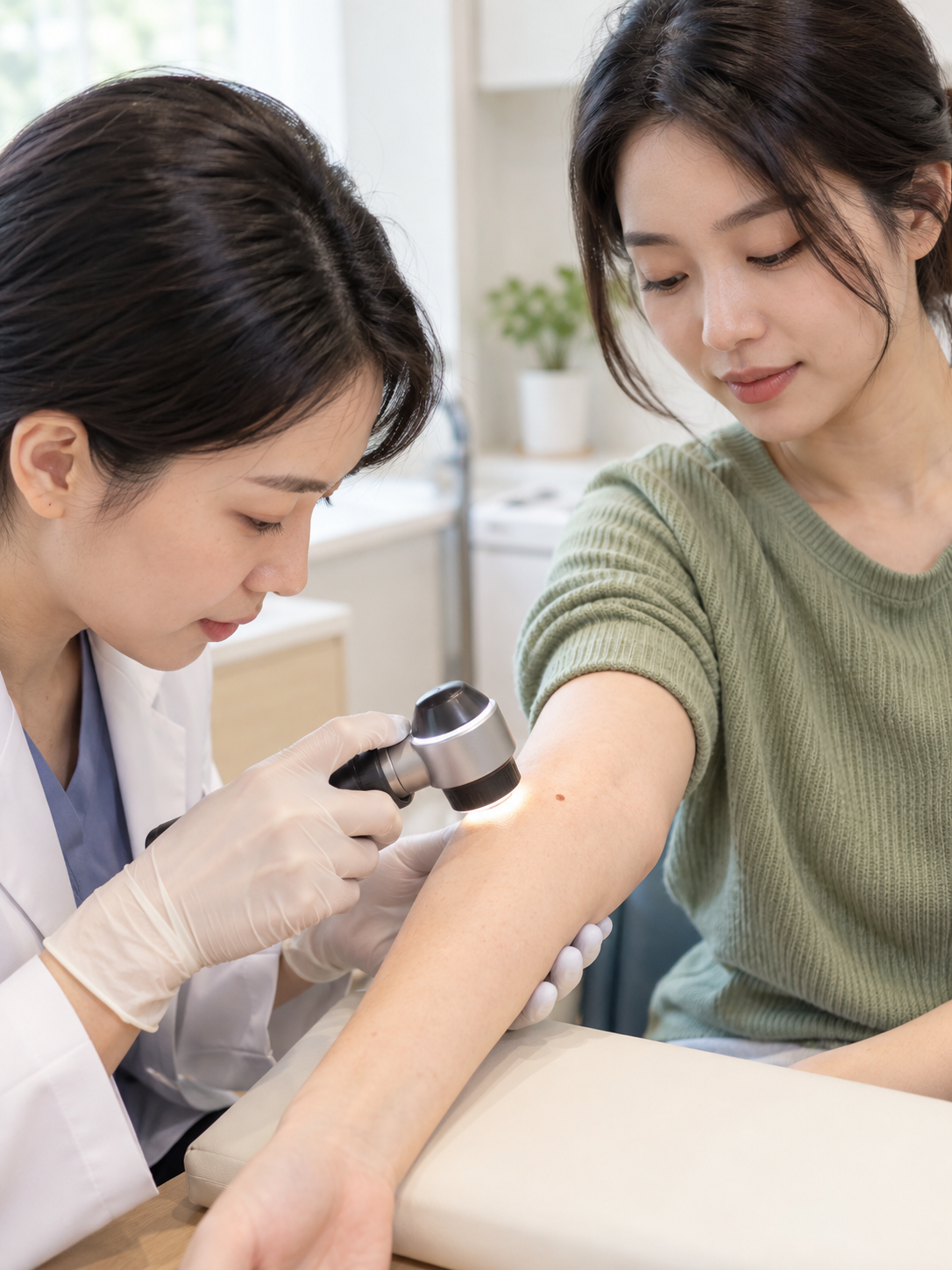 AI 생성 실사 예시: 피부 병변 관찰